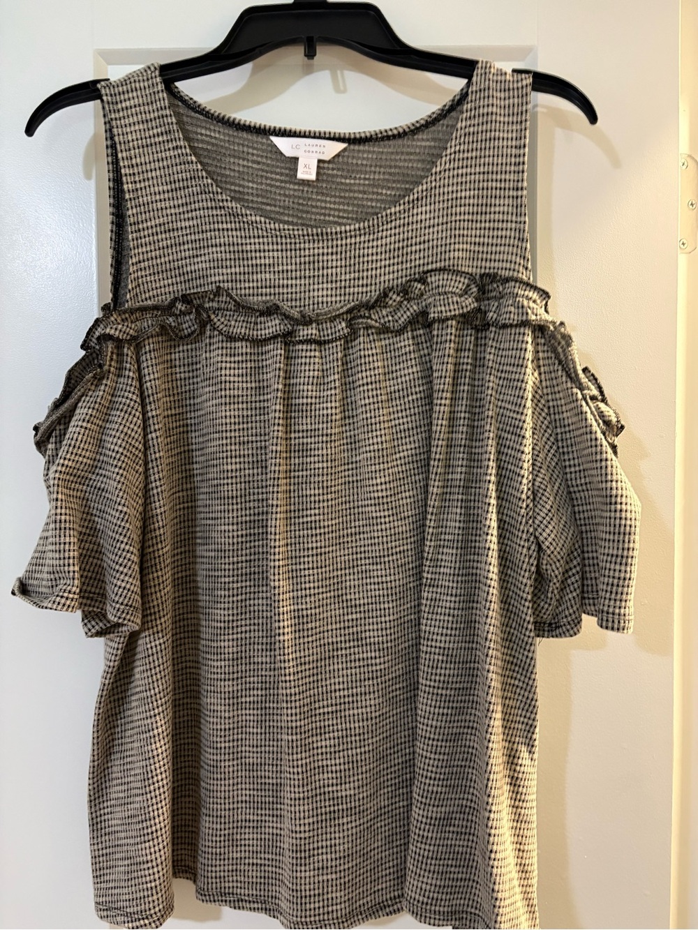 LC Lauren Conrad Cold-Shoulder Ruffle Tunic